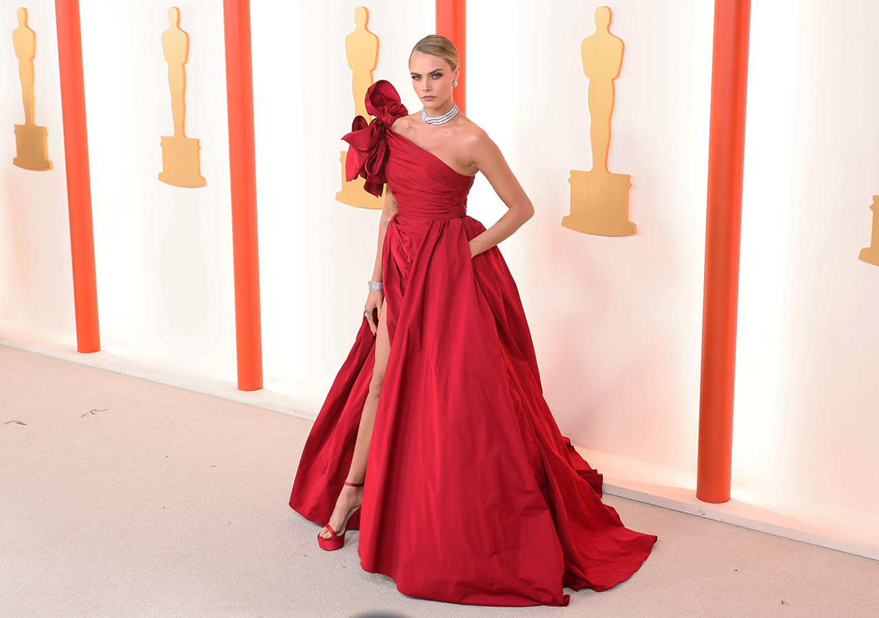Cara Delevingne, Elie Saab, Oscars, 95th Academy Awards