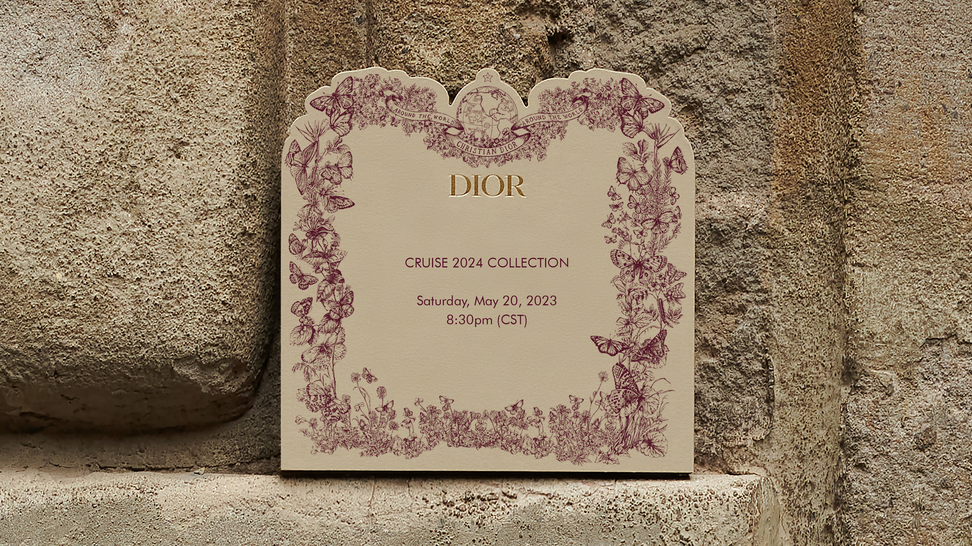 Christian Dior Fashion Week Invitation  Fashion invitation, Fashion show  invitation, Fashion event invitation