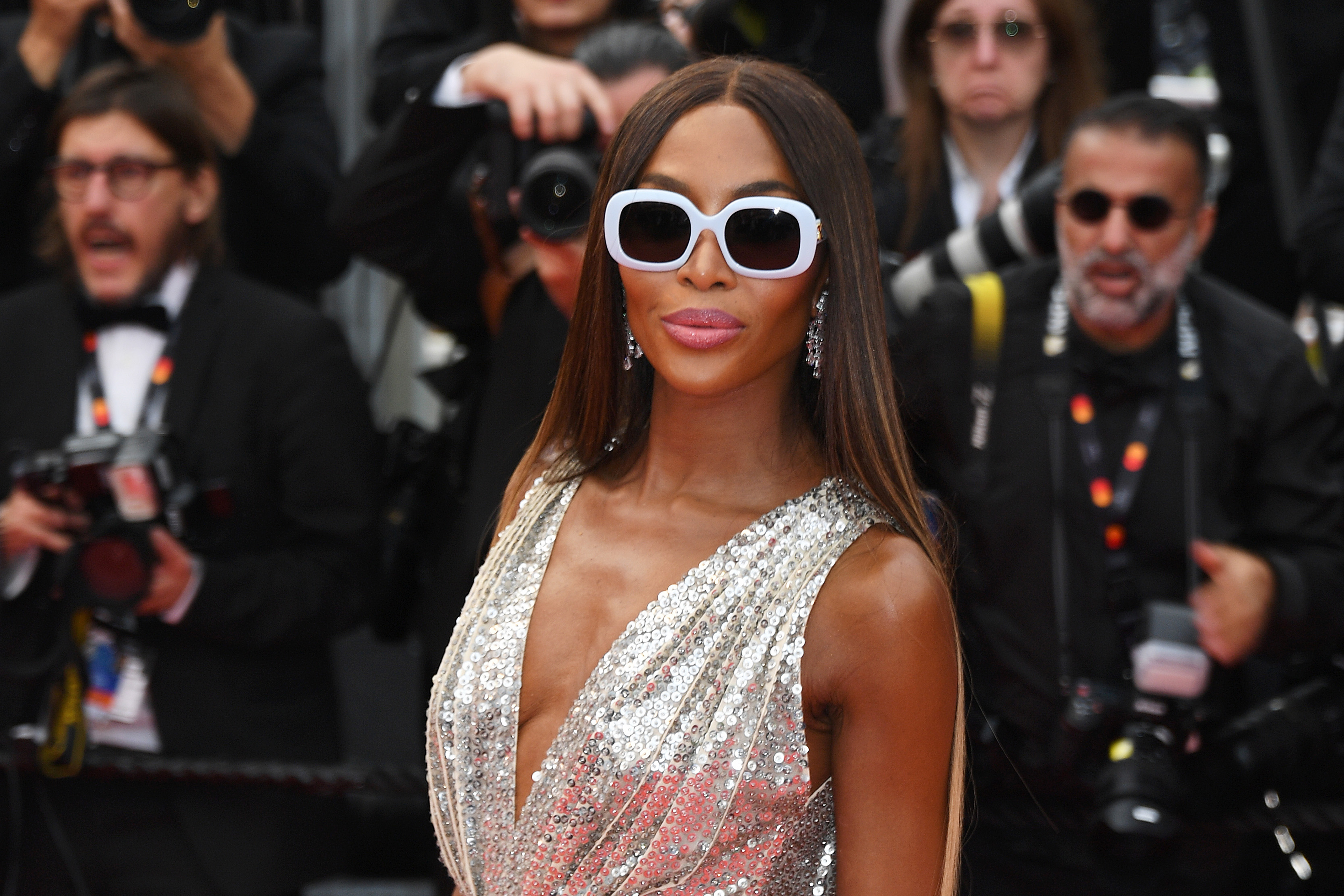 Naomi Campbell Revives Side-Boob Glamor at Cannes Film Festival