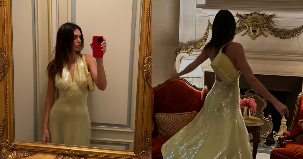 Kendall Jenner Dons Two Bottega Veneta Dresses While In Paris