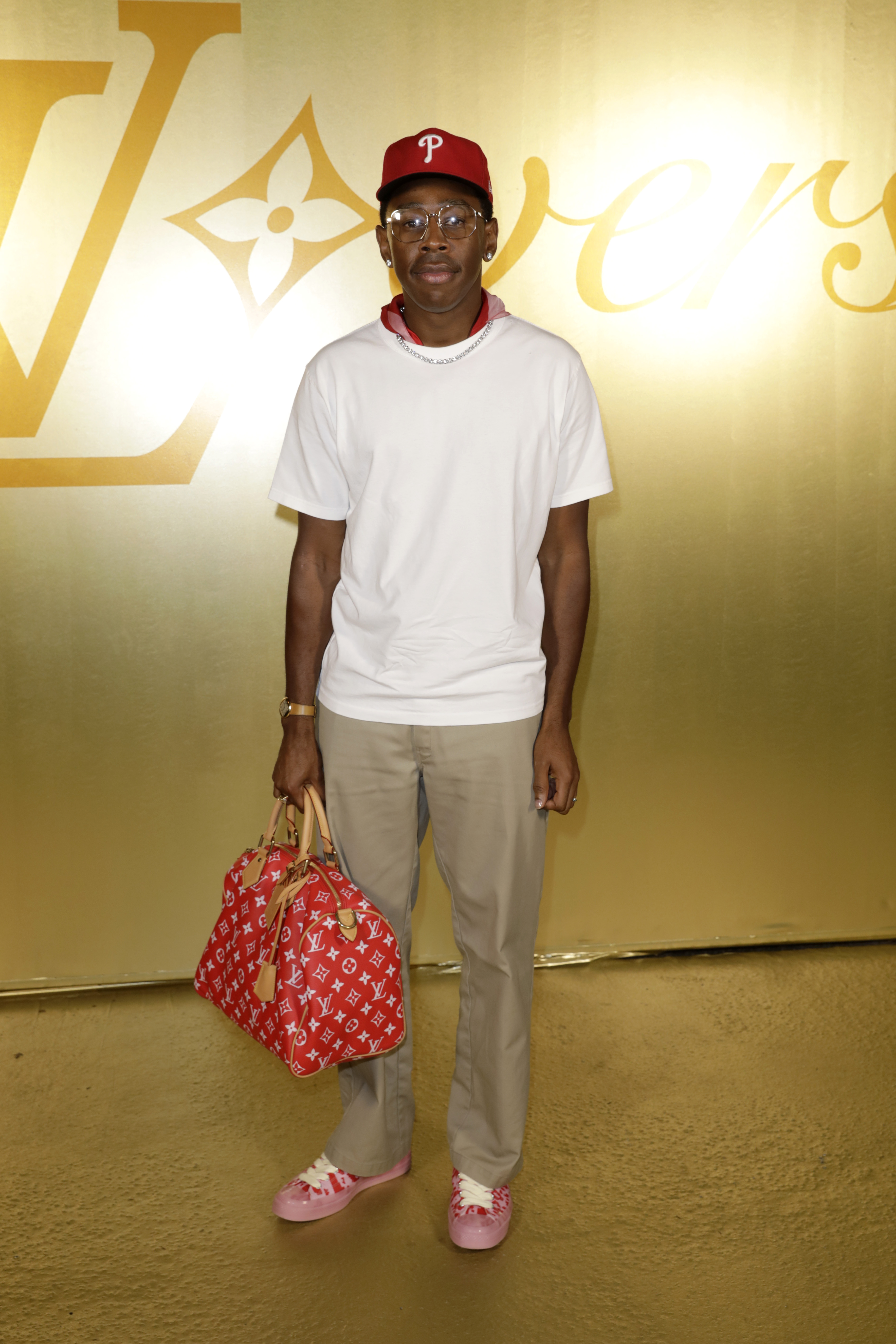 tylerthecreator arriving at the @Louis Vuitton SS24 Men's show in