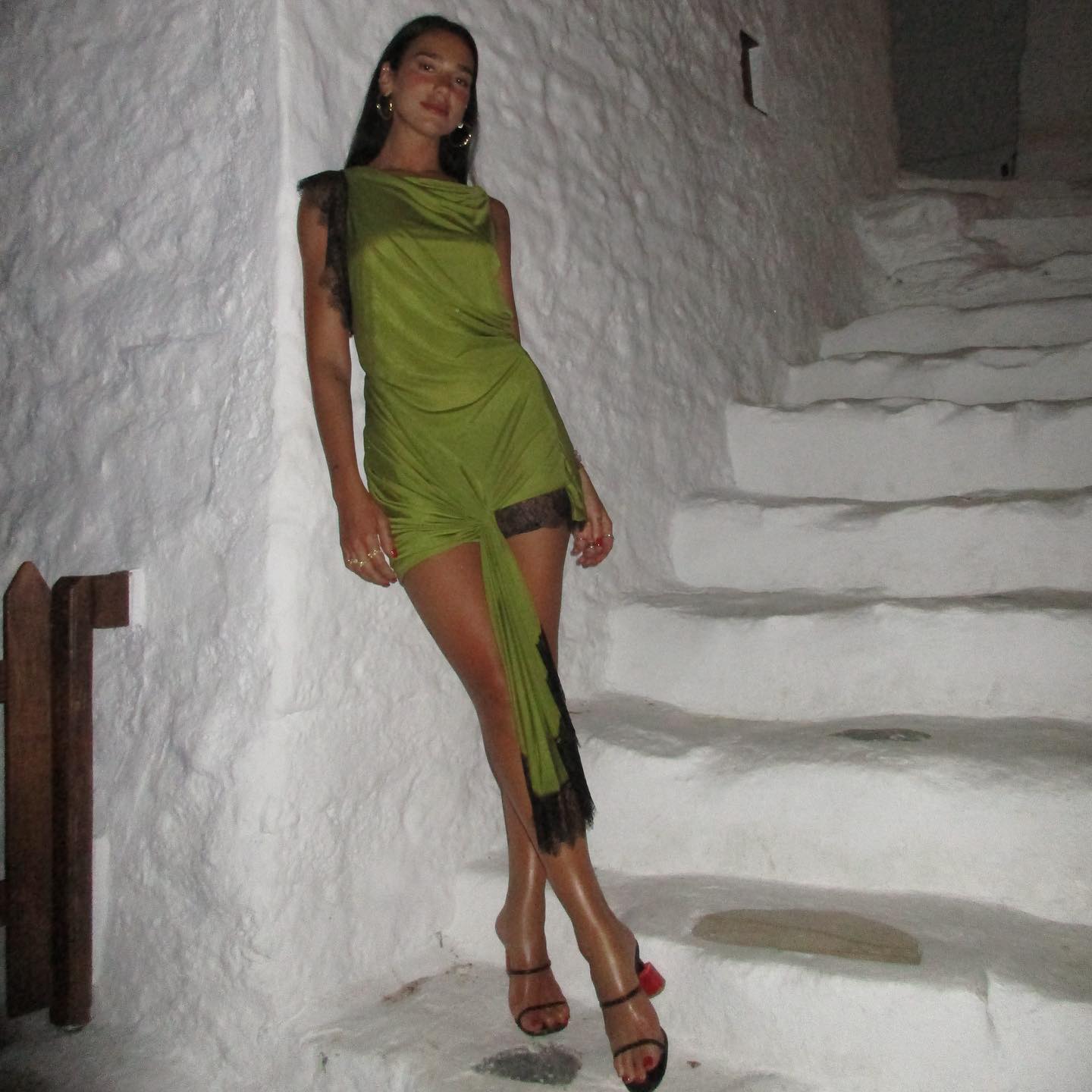 Dua-Lipa-Christopher-Esber-Green-Dress-Greece