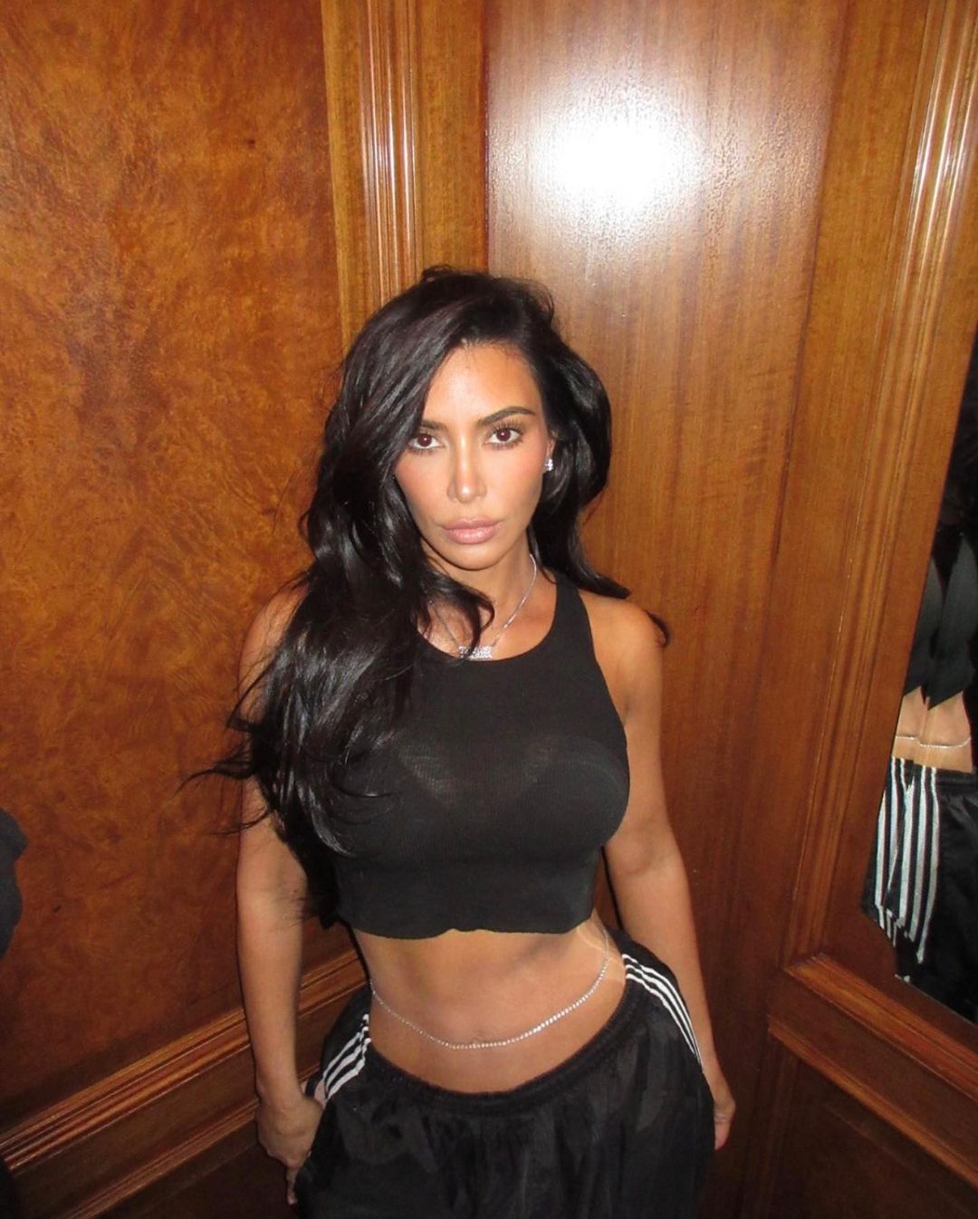 Page Six on X: Kim Kardashian models thong bikini, belly chain in