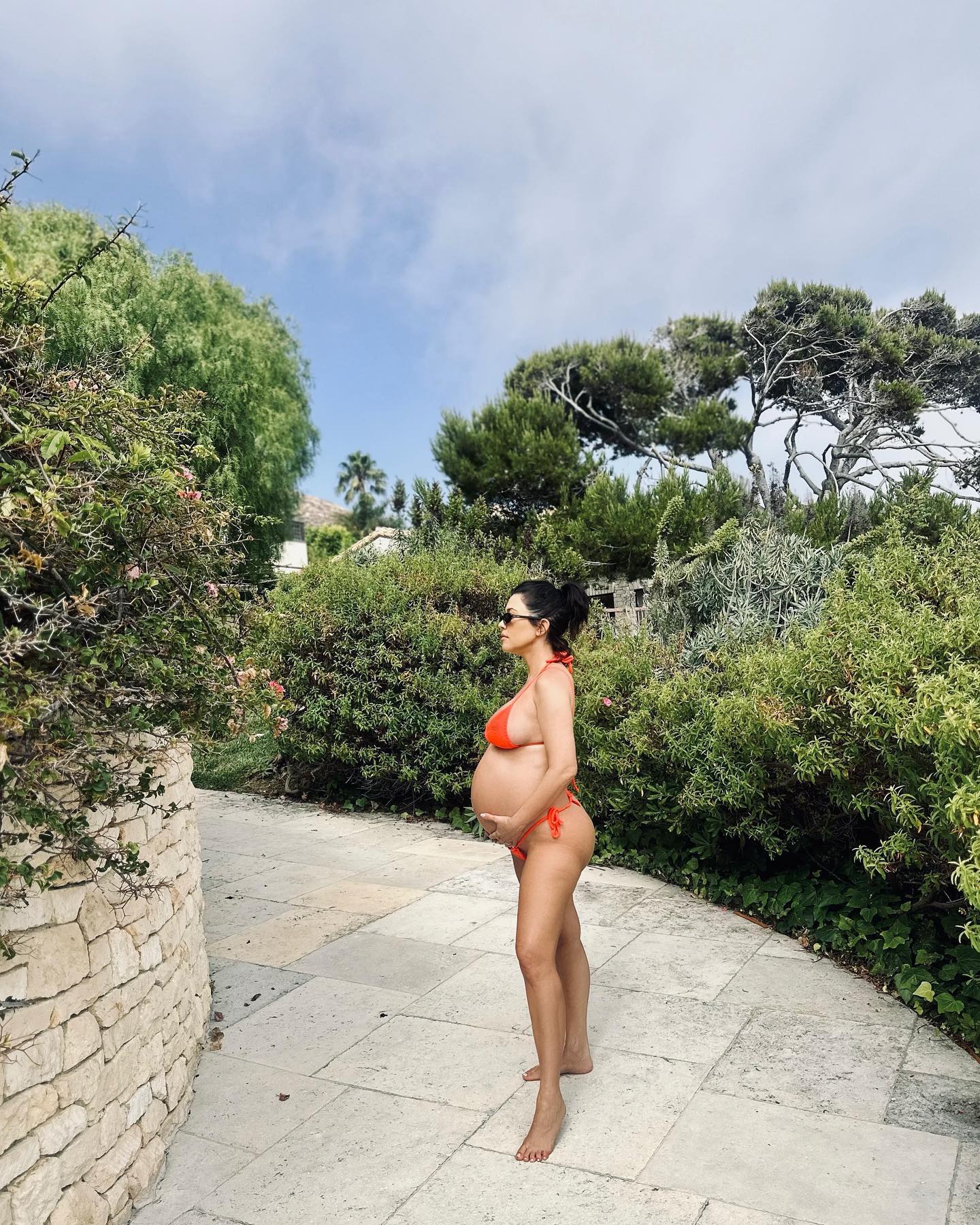 Kourtney Kardashian recently posted this image to Instagram, writing in the caption: "Growing you inside of me, my son, is the greatest blessing, honor and joy."