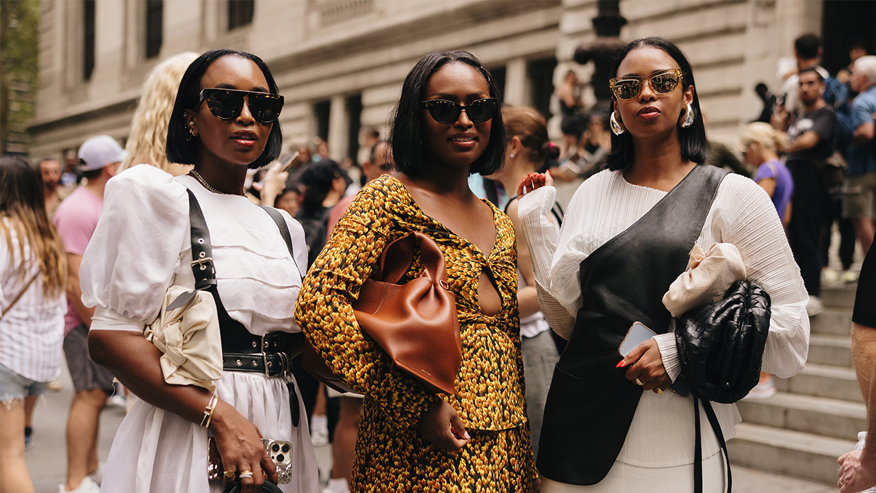 New York Fashion Week: Bottega Veneta 'Pouch' bag street style