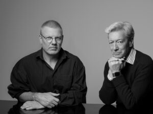 Acne Studios creative director Jonny Johansson and Frédéric Malle
