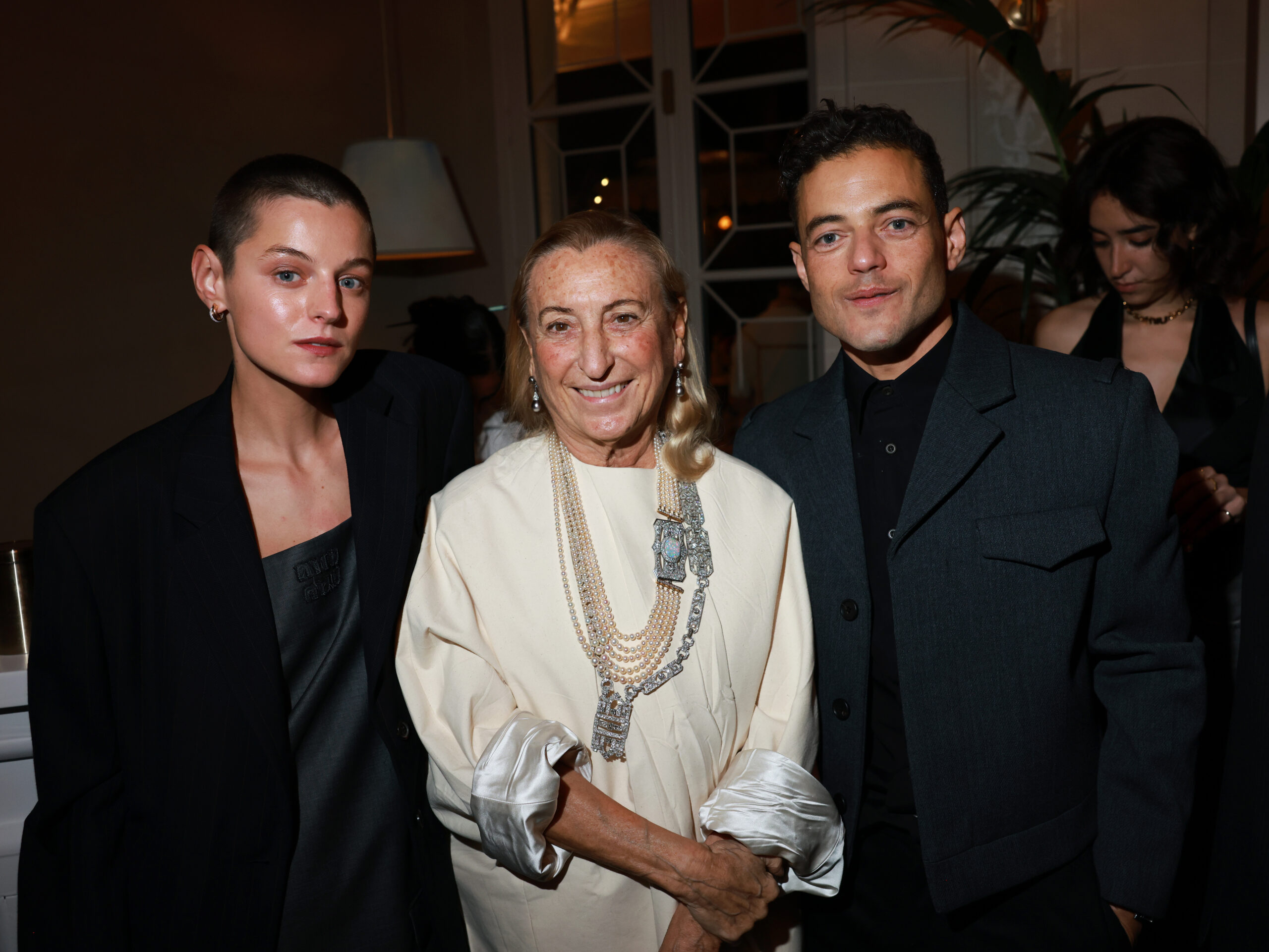 Emma-Corrin-Rami-Malek-Miuccia-Prada-